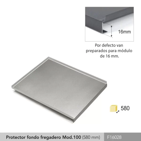 Protector Aluminio Fondo Fregadero Mueble Rincón